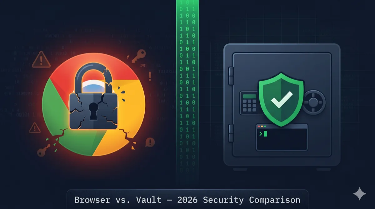 browser password manager safety comparison — Chrome vs dedicated manager vs zero-knowledge generator